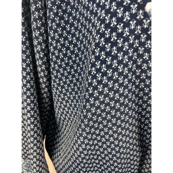 Know Rose Blue Floral Flare Sleeve Tie Wrap Blouse Top Mixed Prints XL - Picture 6 of 9